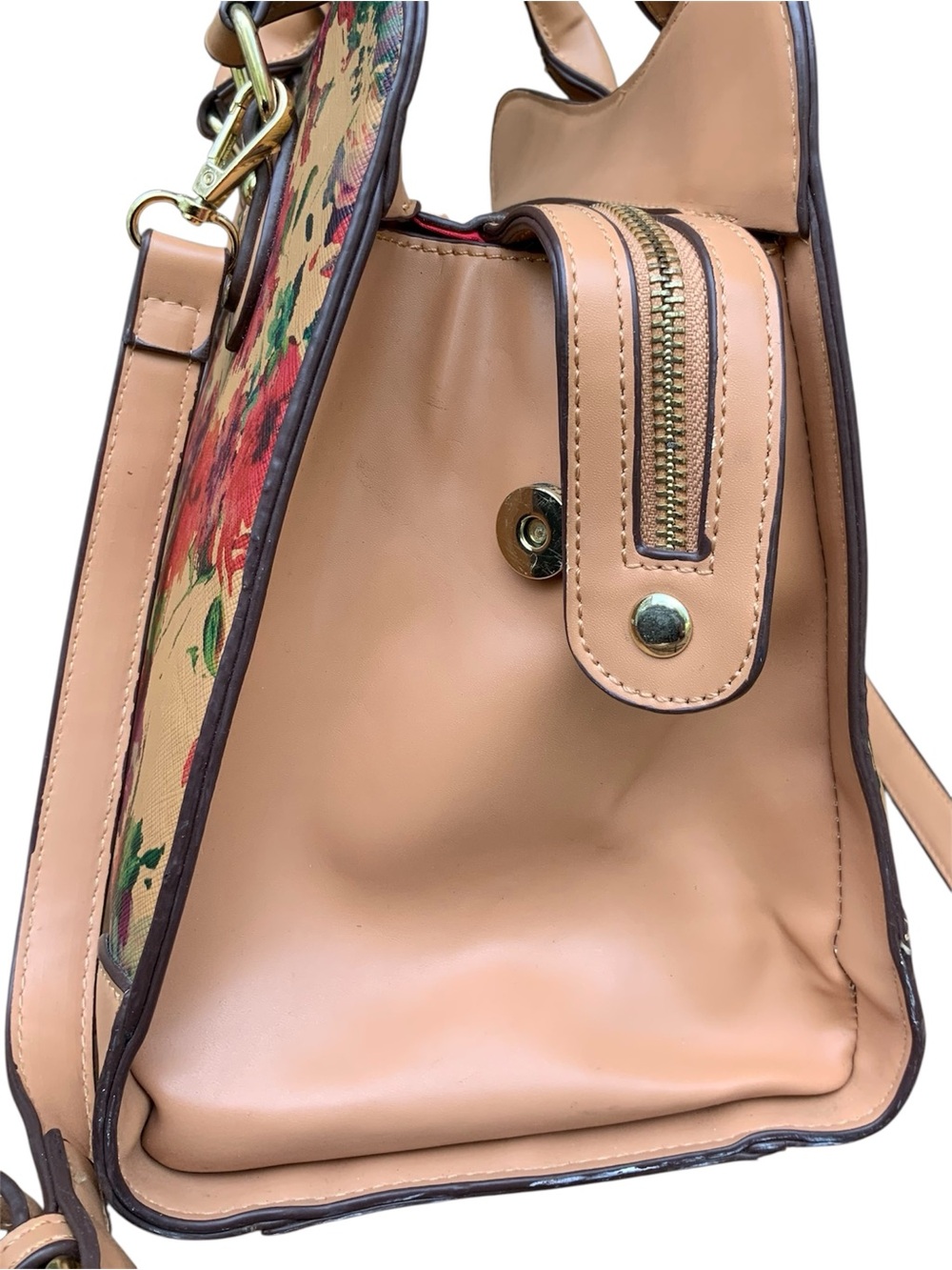 Adrienne Vittadini Studio Floral Design Satchel - Picture 7 of 15